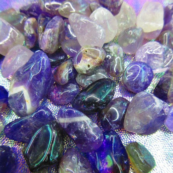 Amethyst Tumbled 5 Ounce Grid Set - Picture 4 of 7